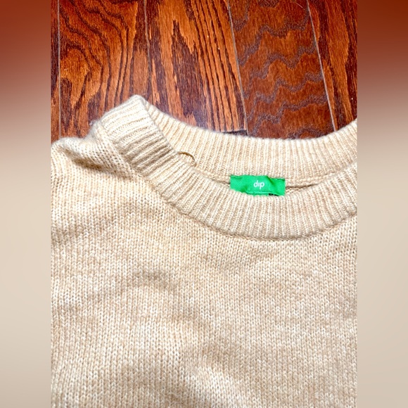 Beige Sweater Blended Wool Oversized Unisex - Picture 12 of 14